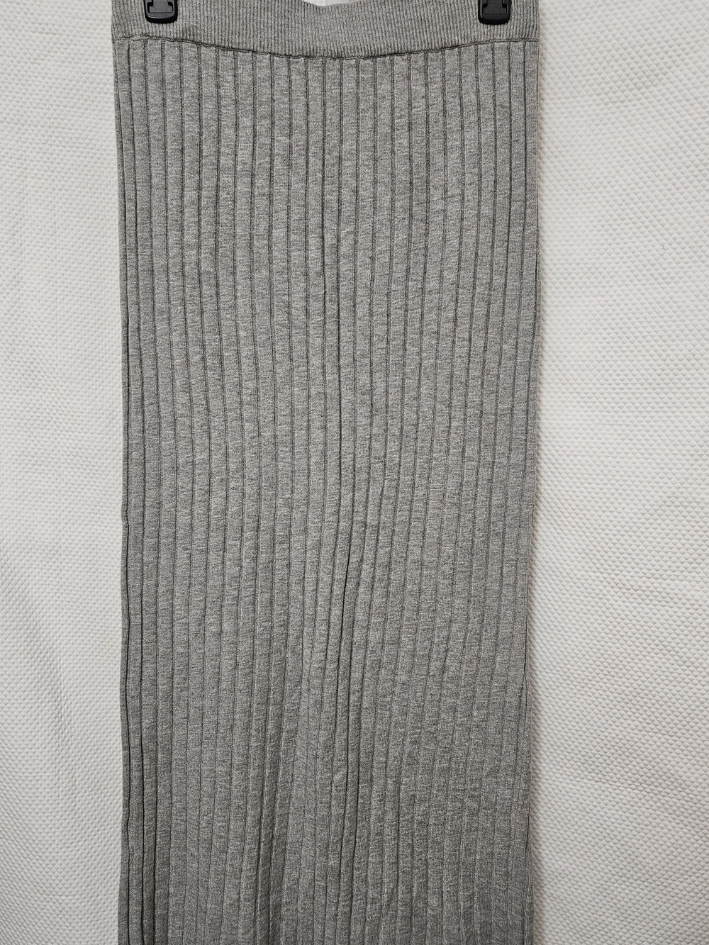 MNG Suit Ribbed Knit Maxi Skirt - Gray Size S